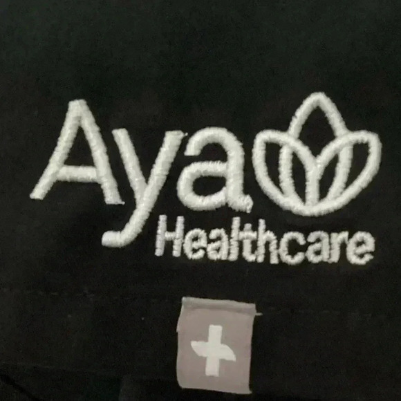 Figs  Polo Black Scrub Top Size Large - Picture 7 of 7